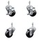 Service Caster 3.5 Inch SS Soft Rubber Wheel Swivel 3/8 Inch Threaded Stem Caster Brake, 2PK SCC-SSTS20S3514-SRS-381615-2-TLB2 - alternate 3